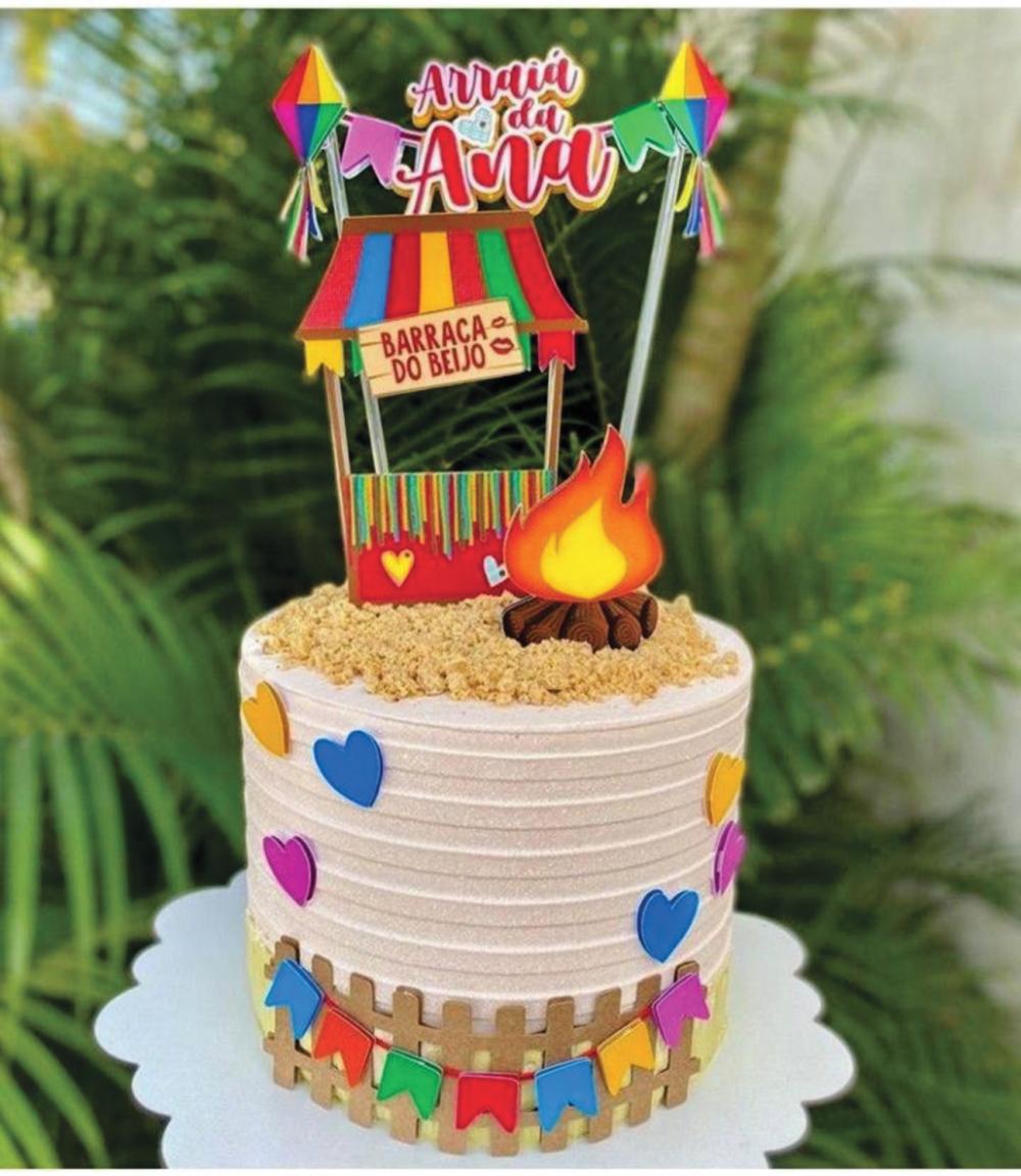 Topo de bolo junino Fogueira arquivo de corte