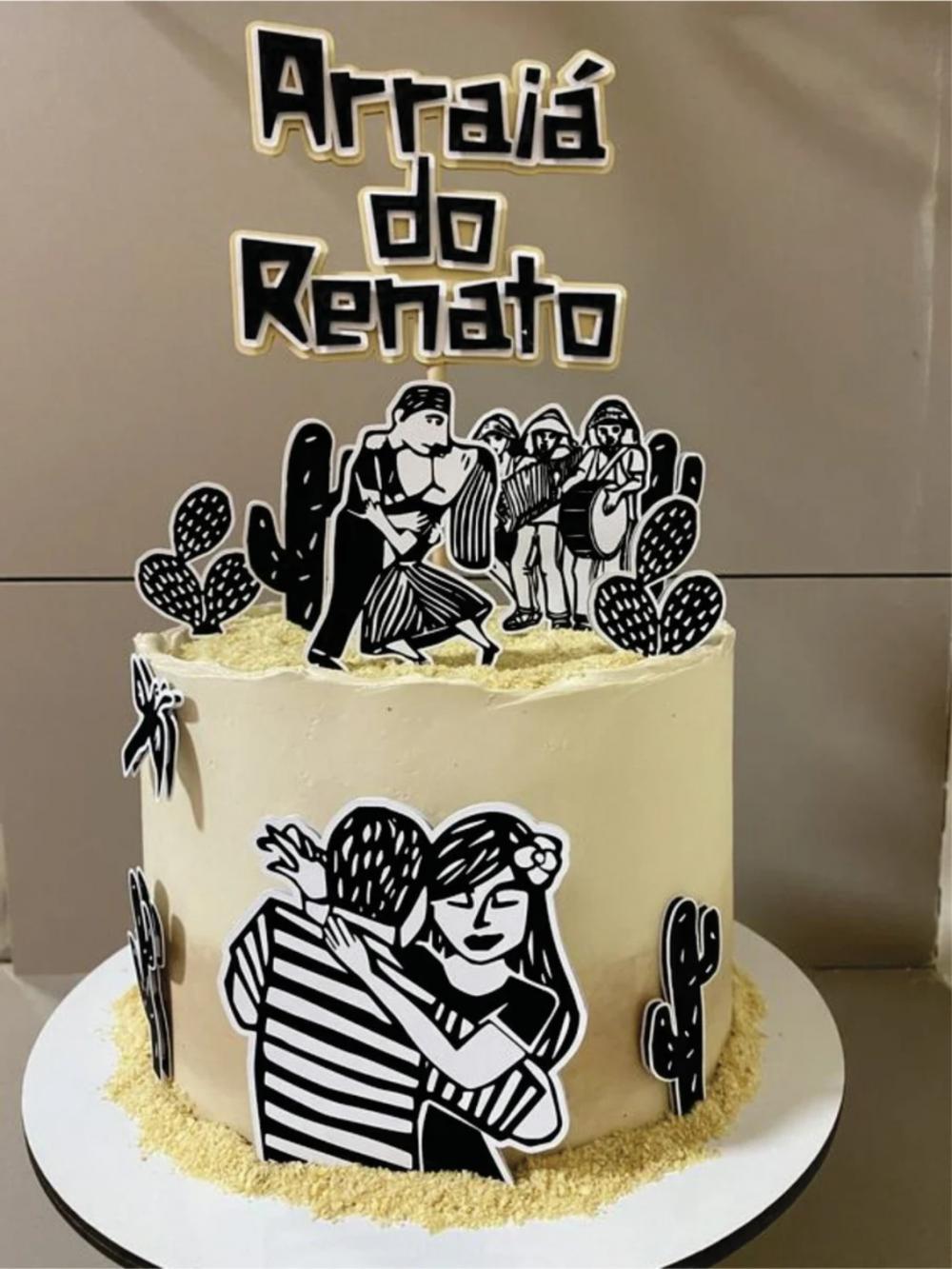 Topo de bolo junino arquivo de corte