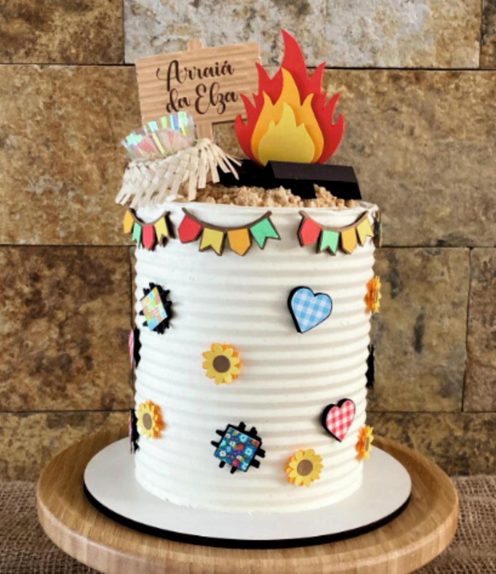 Topo de bolo junino Fogueira arquivo de corte