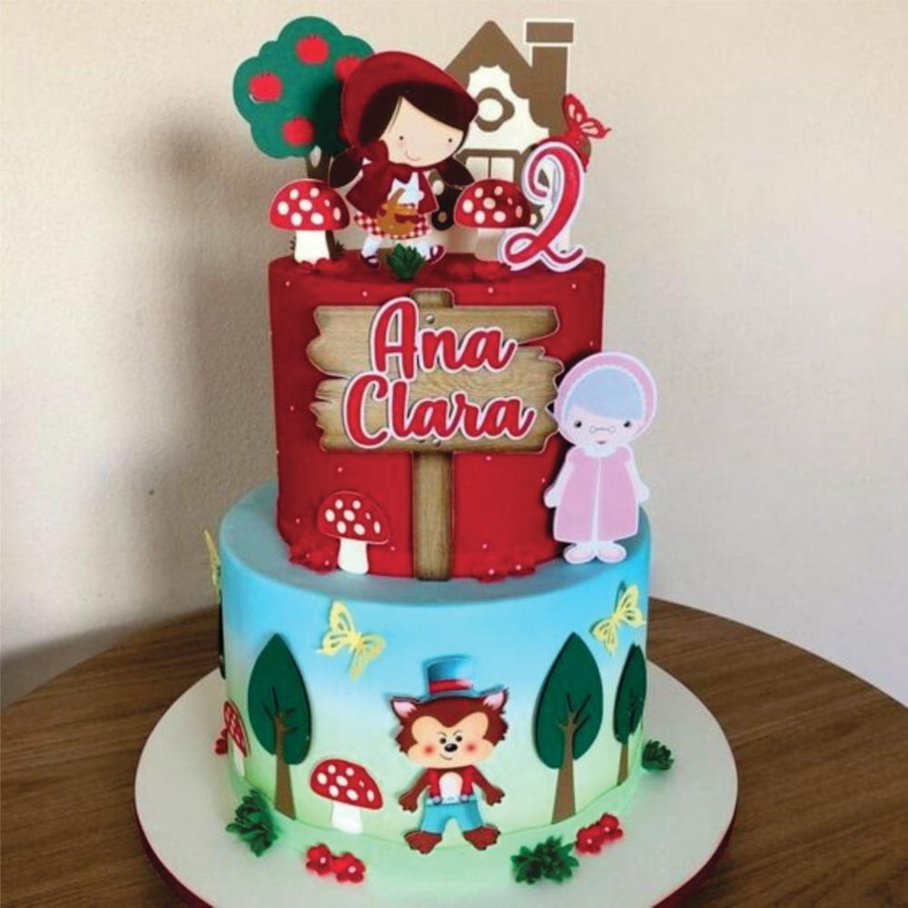 Arquivo de Corte Topo de Bolo Chapeuzinho Vermelho