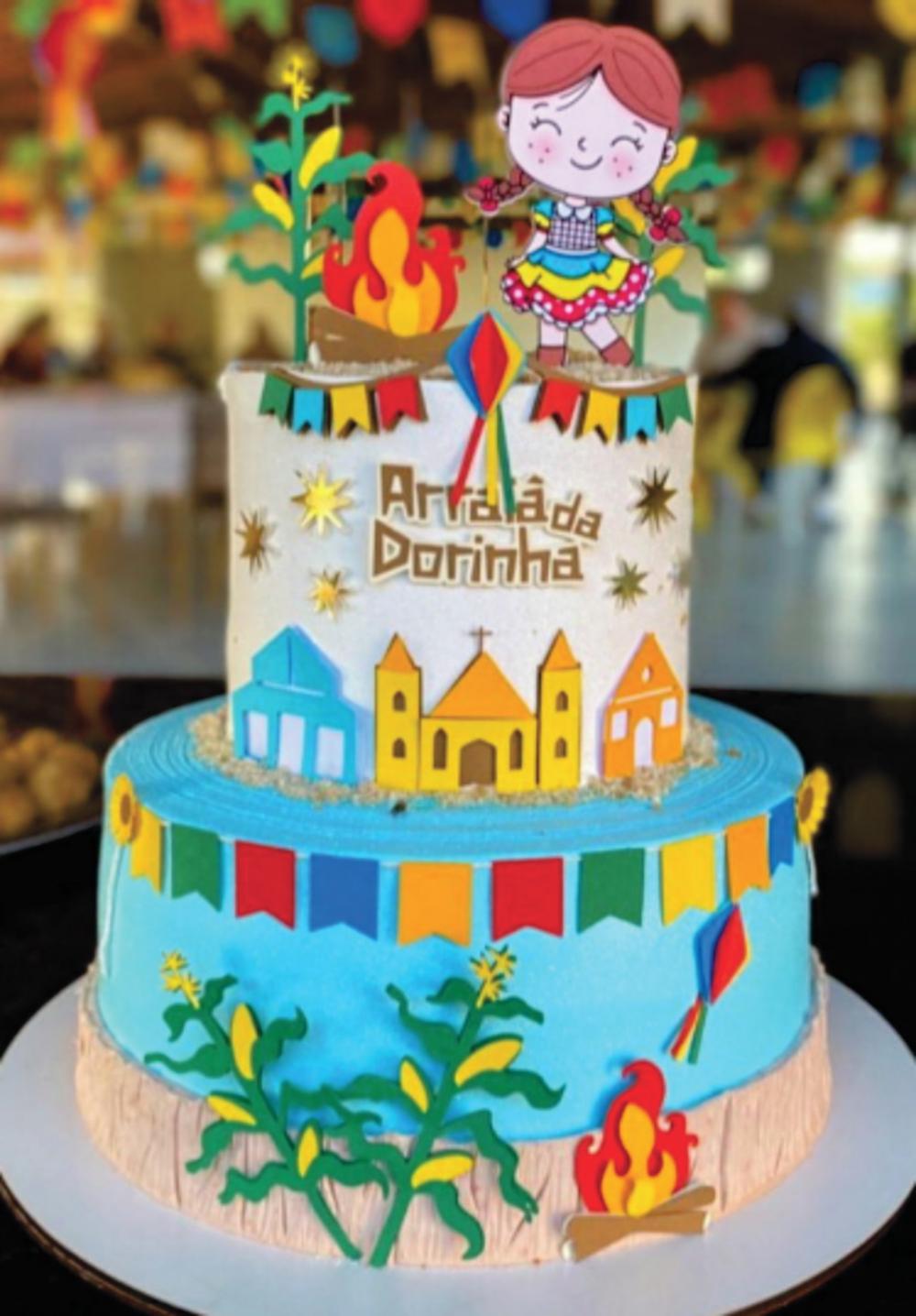 Topo de Bolo Junino Menina Arquivo de Corte