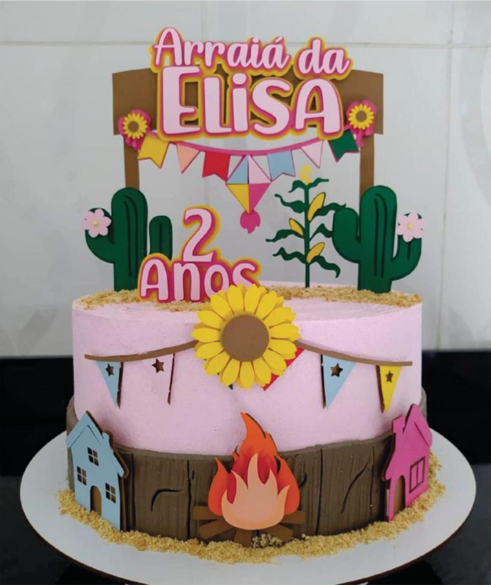 Topo de bolo junino Fogueira arquivo de corte