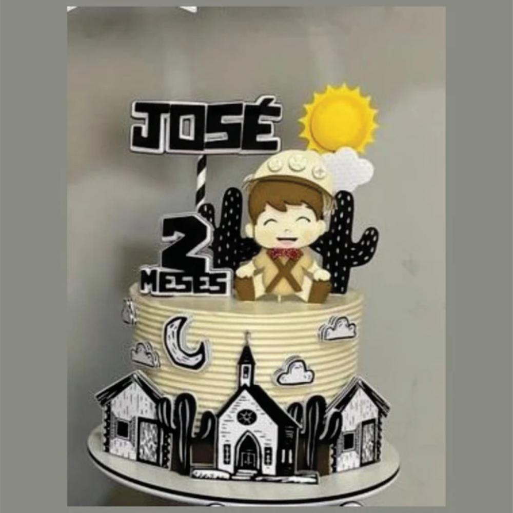 Topo de Bolo Junino Menino Arquivo de Corte