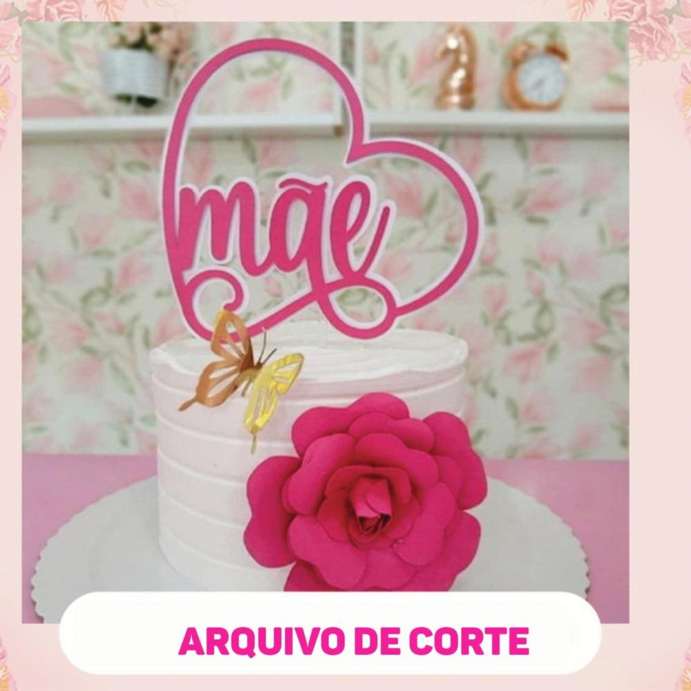 Topo de Bolo Dias Das Mães Arquivo de Corte