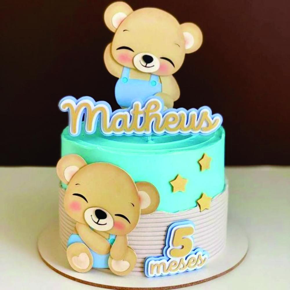 topo de bolo ursinhos Arquivo Silhouette Studio