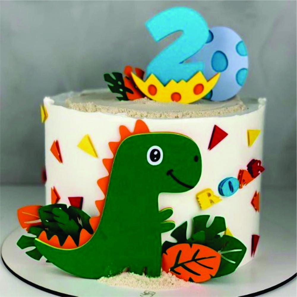 topo de bolo dino baby Arquivo de Corte