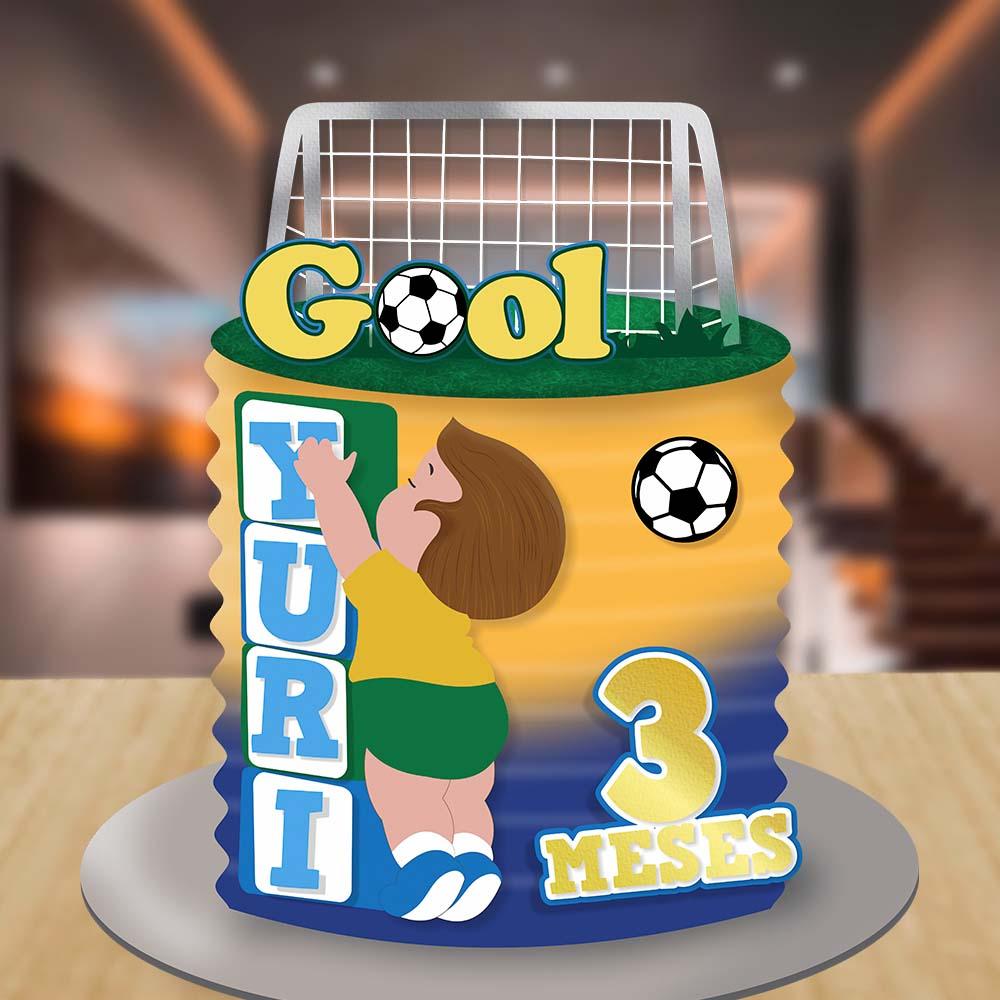 Topo de Bolo Futebol Menino Brasil Arquivo de Corte Silhouette