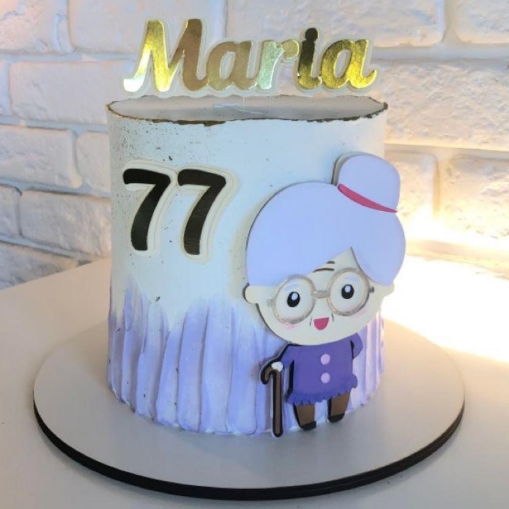 Topo de bolo Vovó Arquivo de corte Silhouette Studio