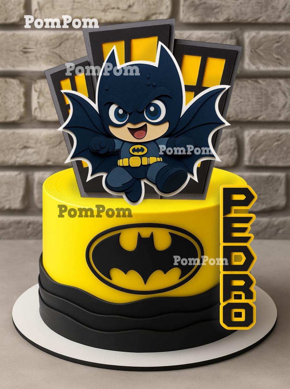 Topo de Bolo Batman Arquivo de Corte Silhouette