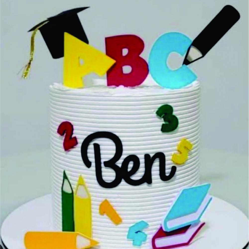 Arquivo de Corte Topo de Bolo Formatura ABC