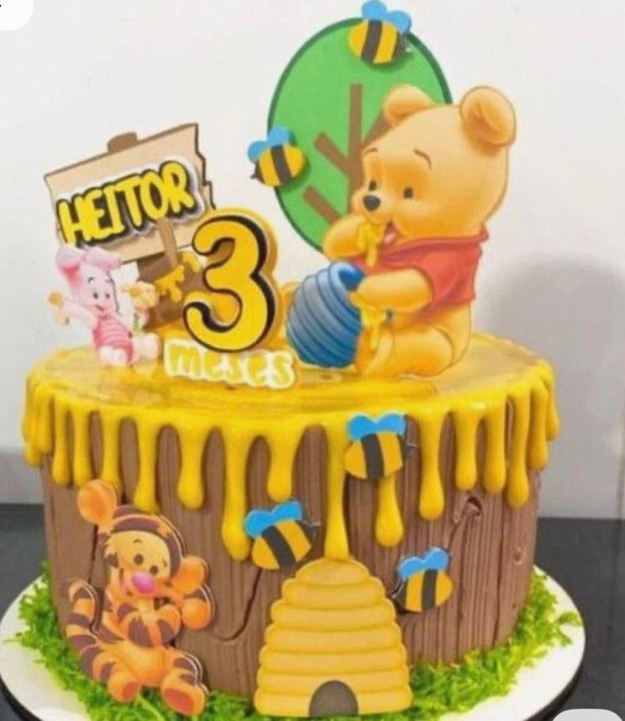topo de bolo ursinho pooh