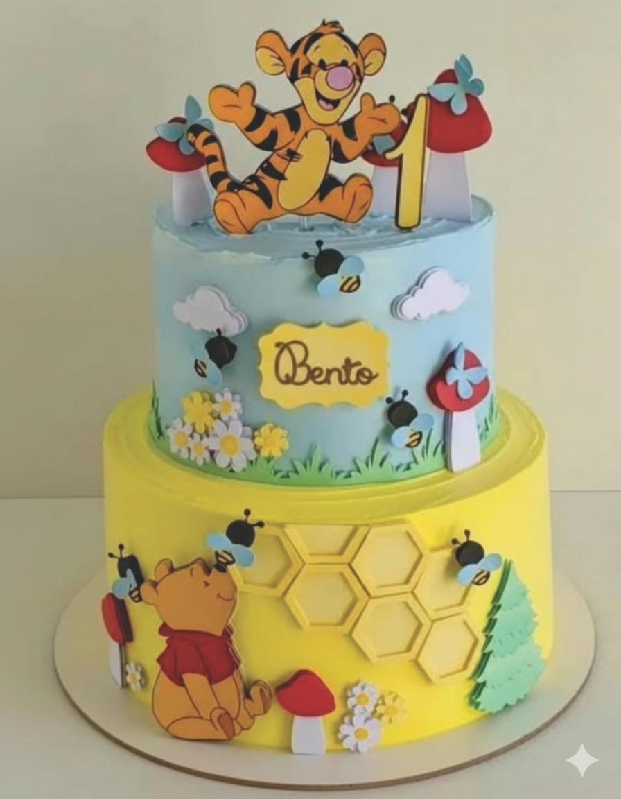 topo de bolo ursinho pooh