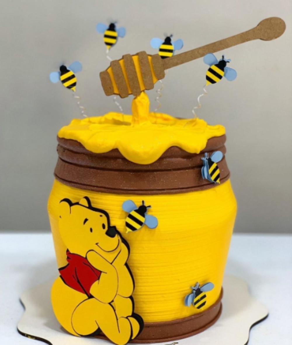 topo de bolo ursinho pooh