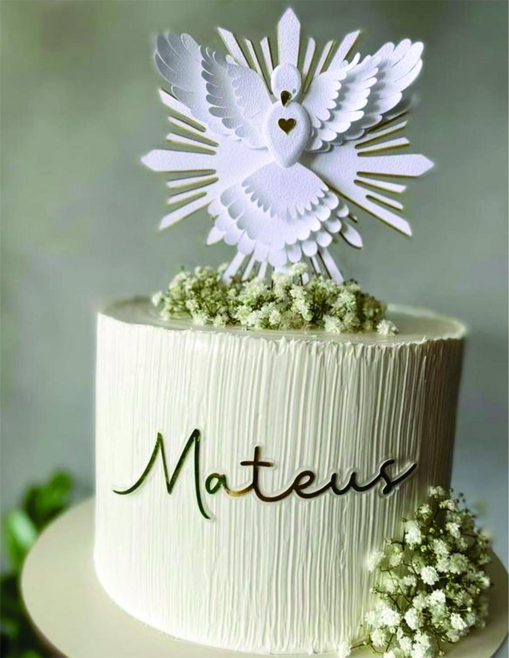 topo de bolo divino espirito santo