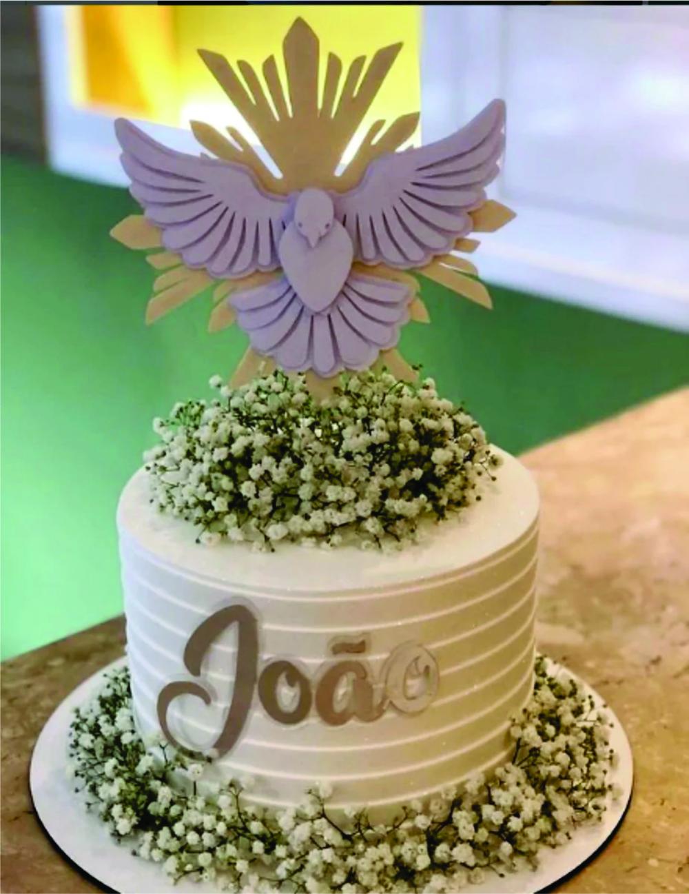 topo de bolo divino espirito santo