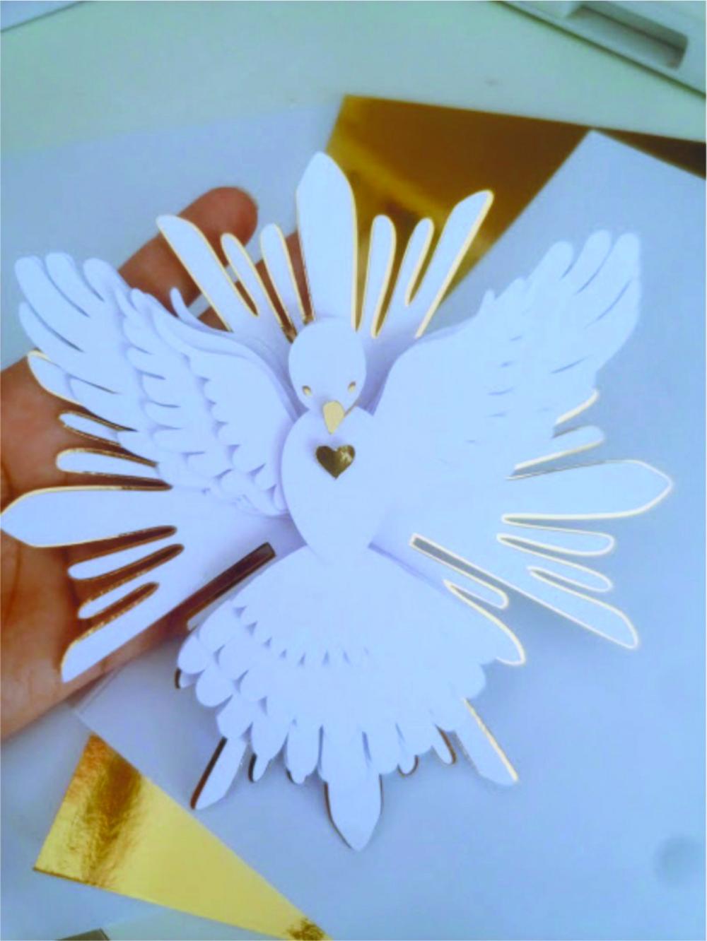 topo de bolo divino espirito santo crisma