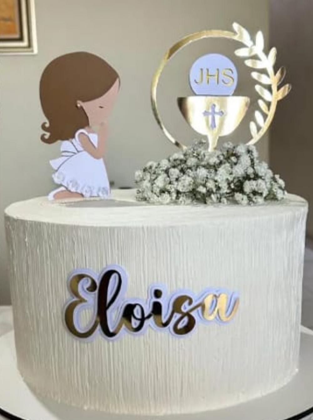 Topo de Bolo Primeira Eucaristia Menino Arquivo de Corte