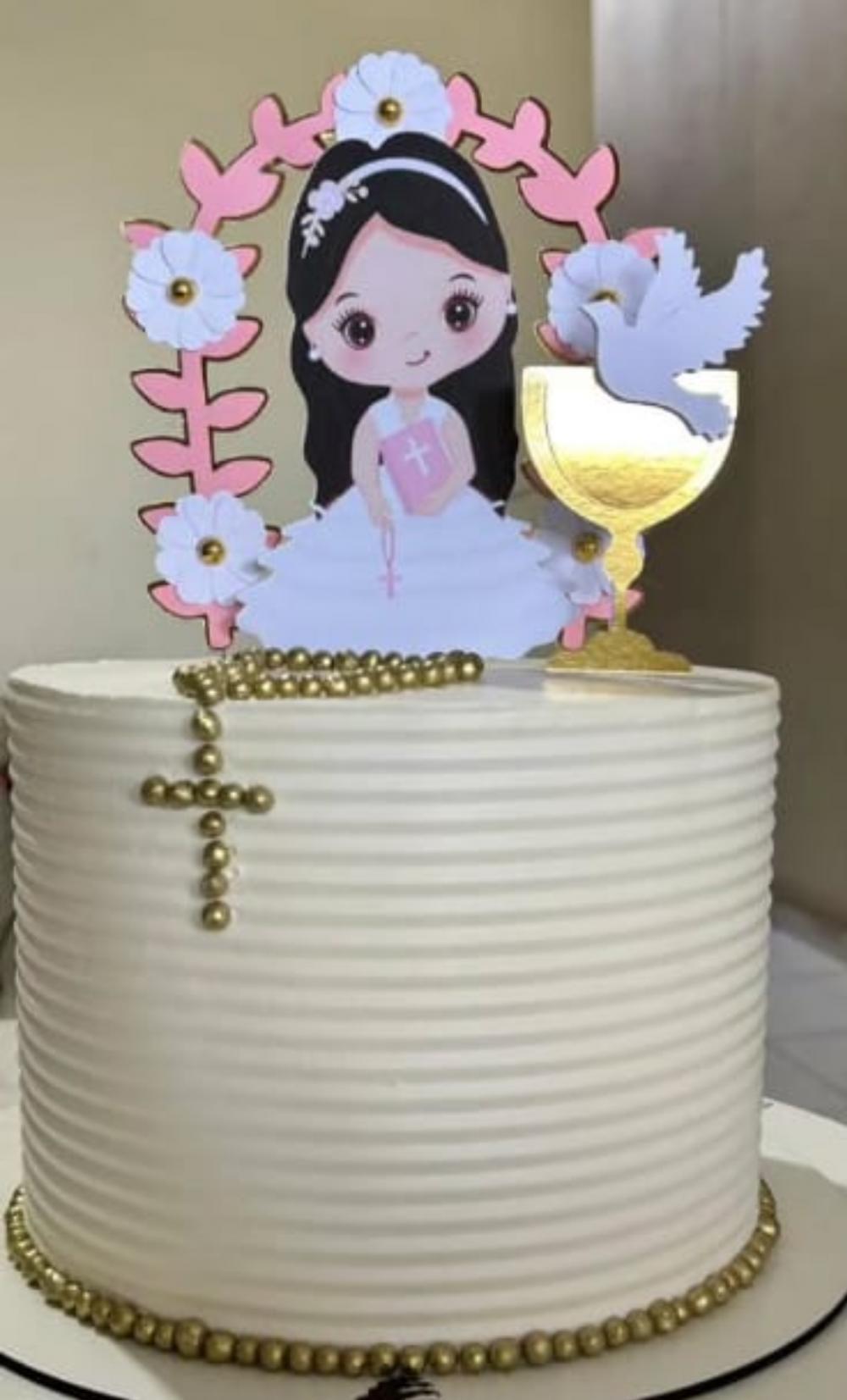 Topo de Bolo Primeira Eucaristia Menino Arquivo de Corte