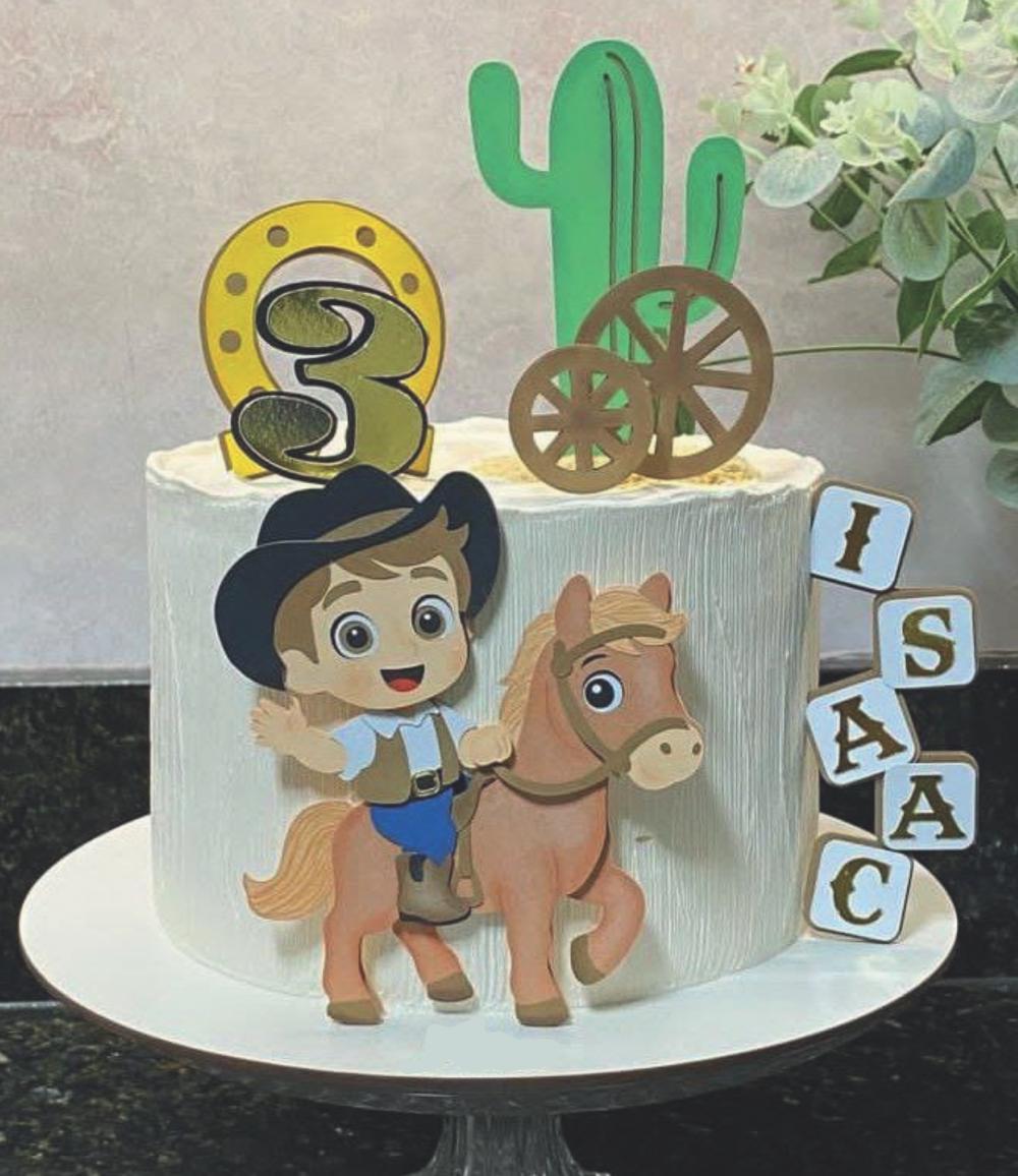 Topo de Bolo Fazendinha Menino Arquivo Silhouette