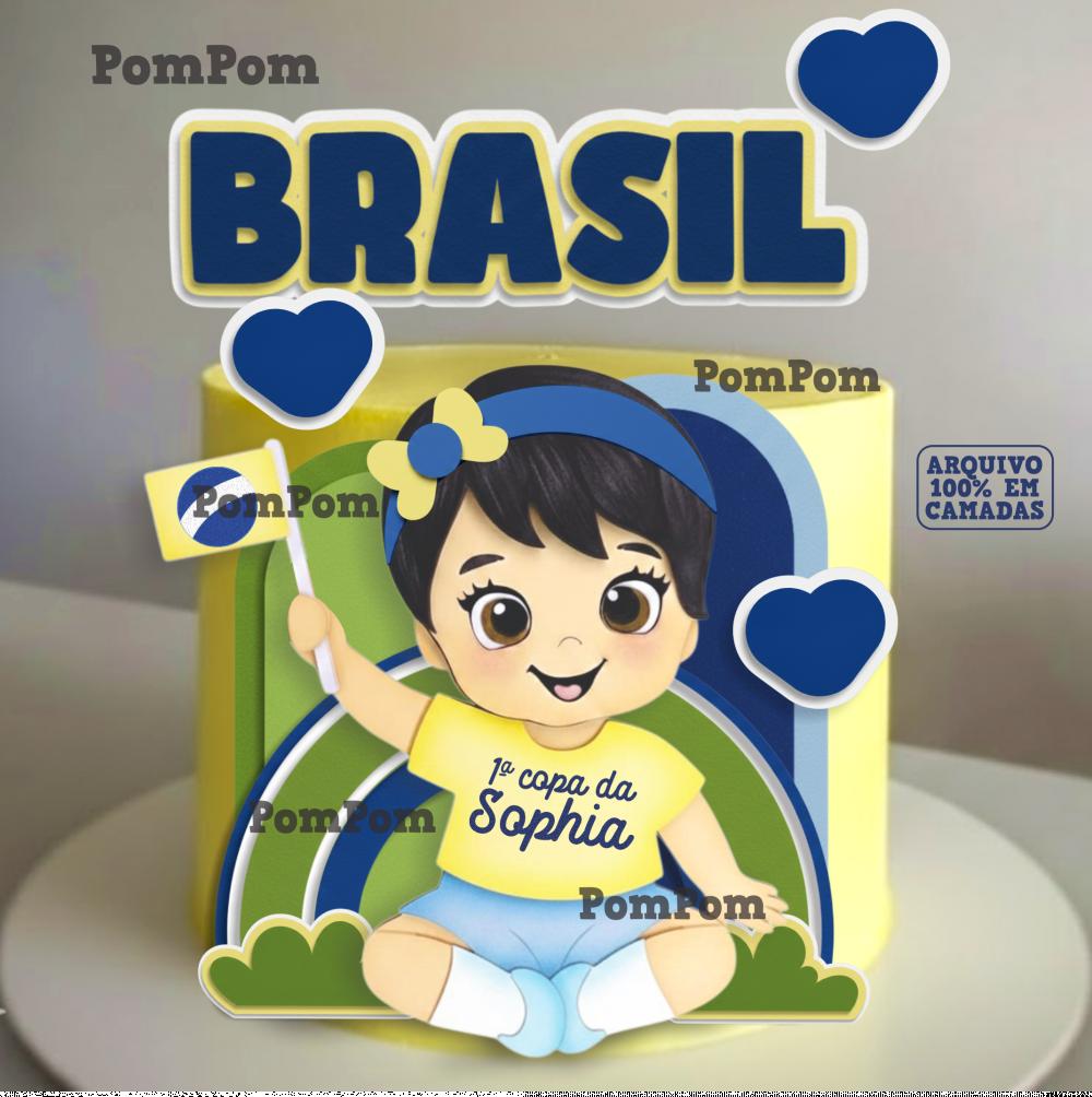 Topo de Bolo Futebol Menina Arquivo de Corte Silhouette