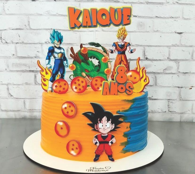 Topo de bolo Dragon Ball Z Arquivo Silhouette Studio
