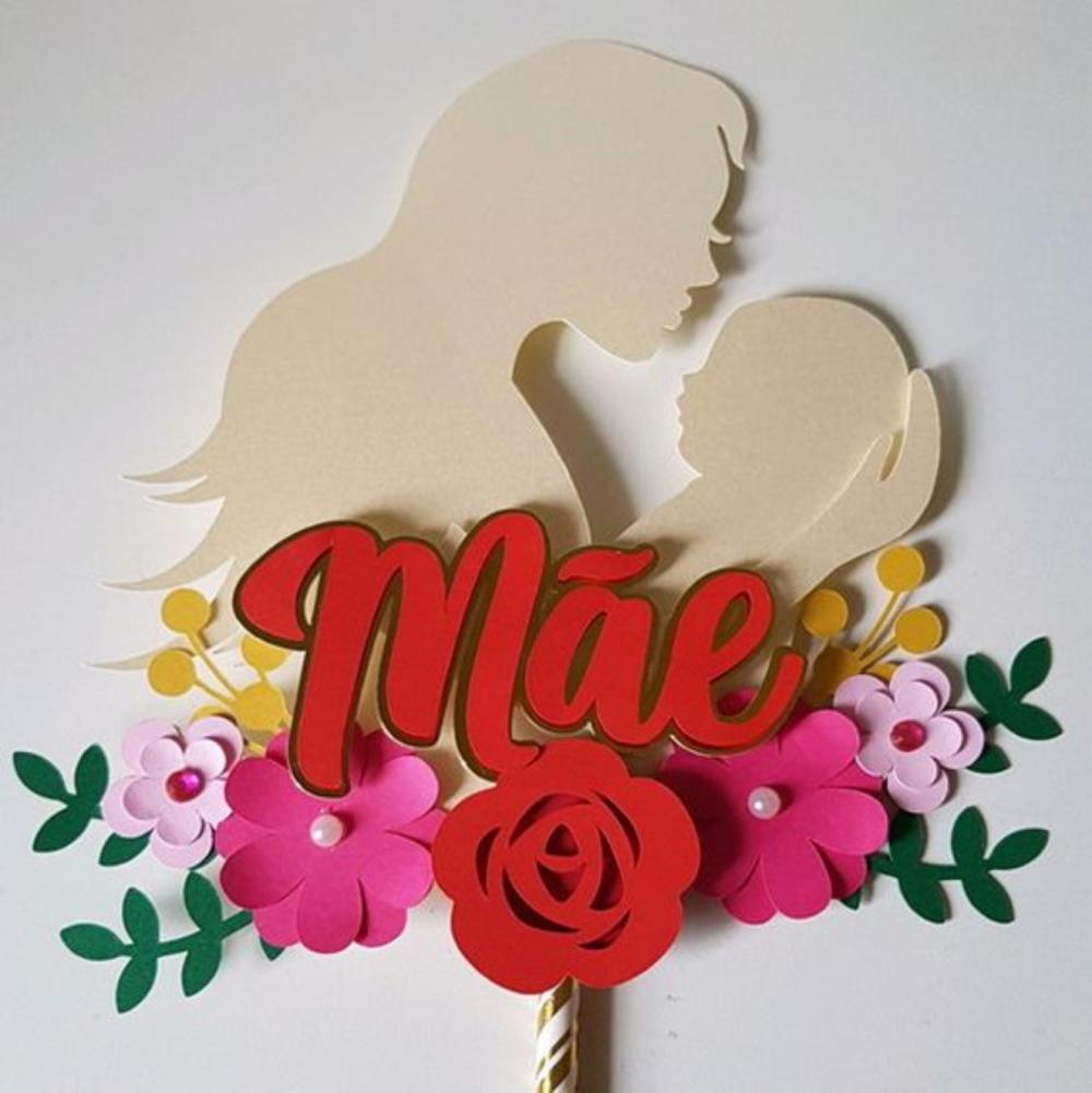 Topo de Bolo Dias Das Mães
