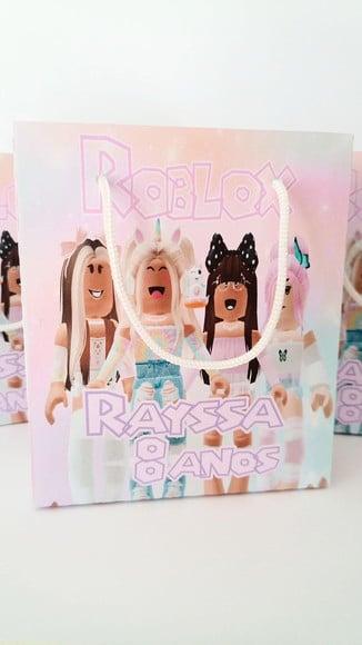 Arquivo de Corte Sacola Roblox Rosa Menina