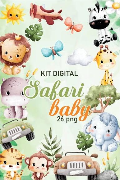Kit Digital Safari Aquarela