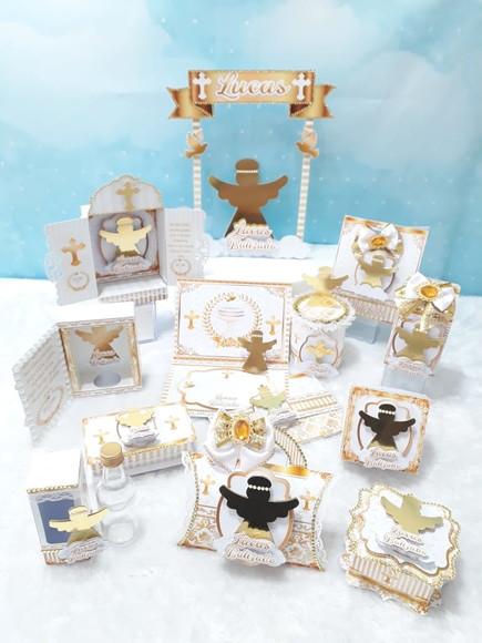 Personalizados Batismo dourado Arquivo de corte