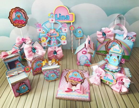 Personalizados Galinha Pintadinha Rosa -arquivo de Recorte
