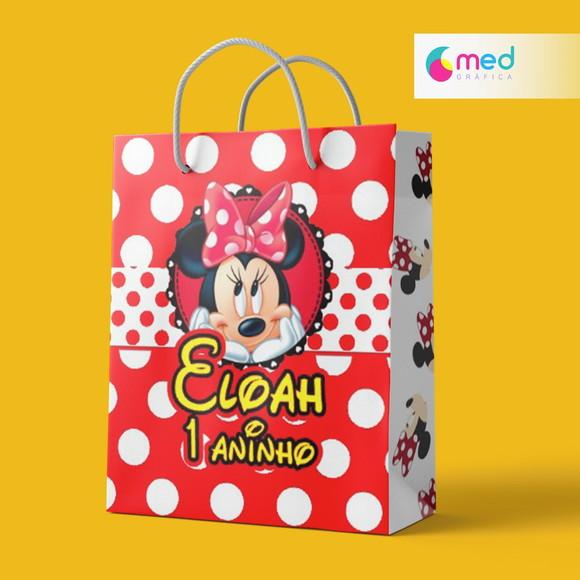 SACOLA PERSONALIZADA DA MINNIE VERMELHA-LEMBRANCINHA-ARQUIVO
