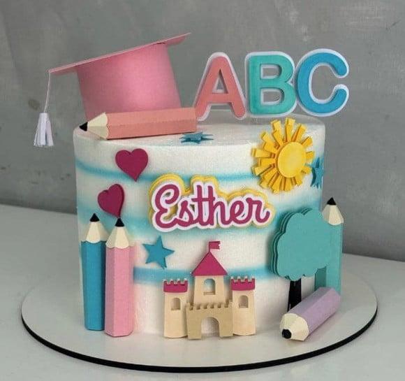 Topo de Bolo Abc Candy