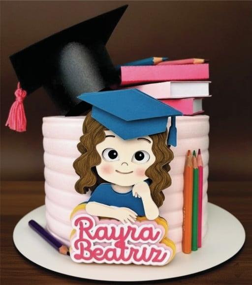 Topo de Bolo Abc Menina