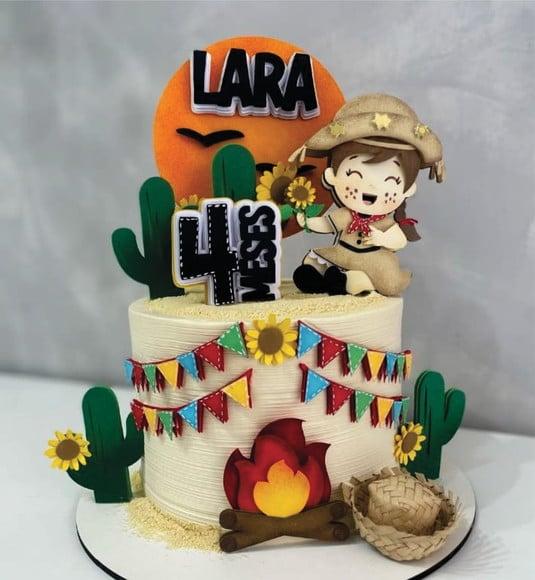 Topo de Bolo Arraiá Festa Junina