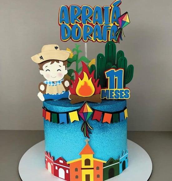 Topo de Bolo Arraiá Festa Junina