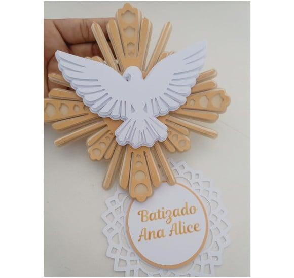 Topo de Bolo Batismo Batizado