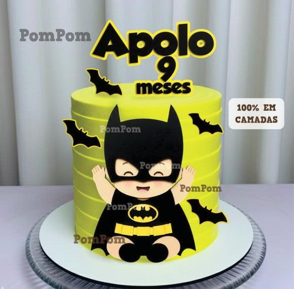 Topo de Bolo Batman Baby