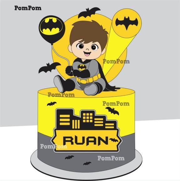 Topo de Bolo Batman Baby