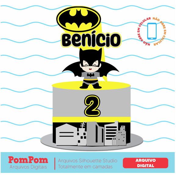 Topo de Bolo Batman Baby Arquivo de Corte