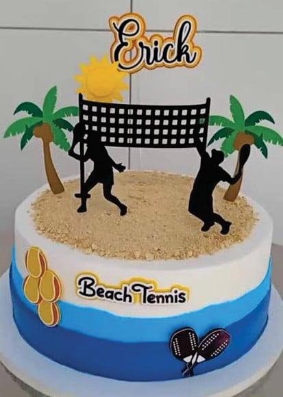 Topo de Bolo Beach Tênis Volei