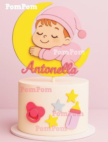 Topo de Bolo Bebe Dormindo