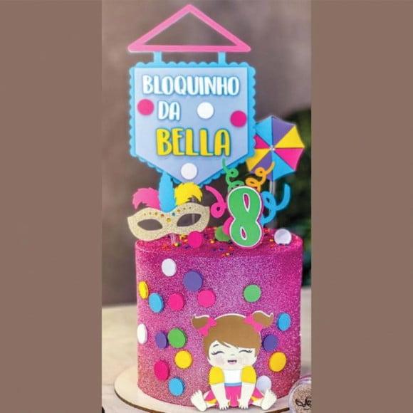 Topo de Bolo Bloquinho Carnaval
