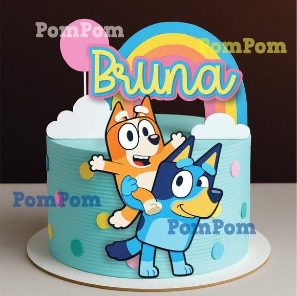 Topo de Bolo Bluey