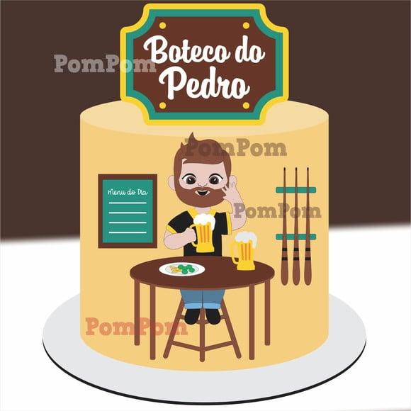 Topo de Bolo Boteco Arquivo de Corte