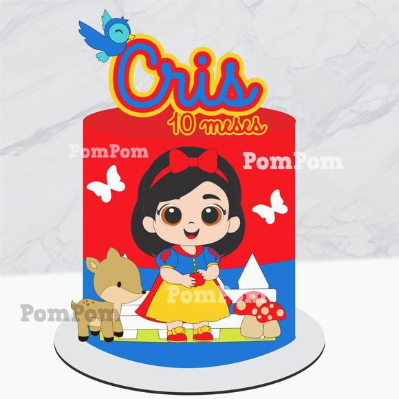 Topo de Bolo Branca de Neve