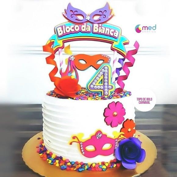 Topo de Bolo Carnaval