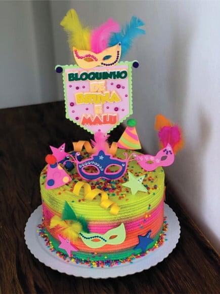 Topo de Bolo Carnaval Bloquinho Arquivo de Corte
