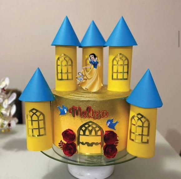 Topo de Bolo Castelo Branca de Neve