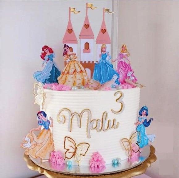 Topo de Bolo Castelo Princesas