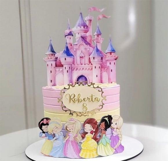 Topo de Bolo Castelo Princesas